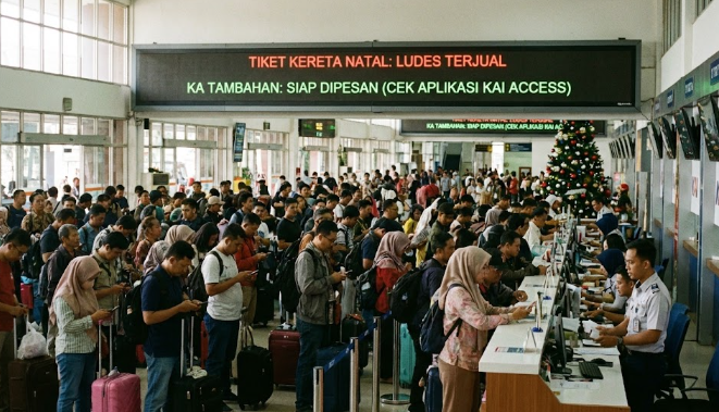 Tiket Kereta Api Natal Ludes Terjual, KAI Siapkan Kereta Tambahan